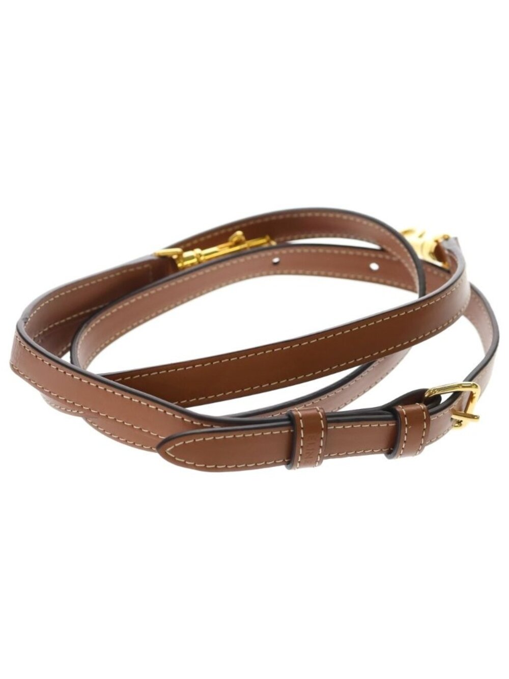Celine Triomphe Small Boston Bag 2-Way Mini Bag Brown Leather Gold - Picture 6 of 6